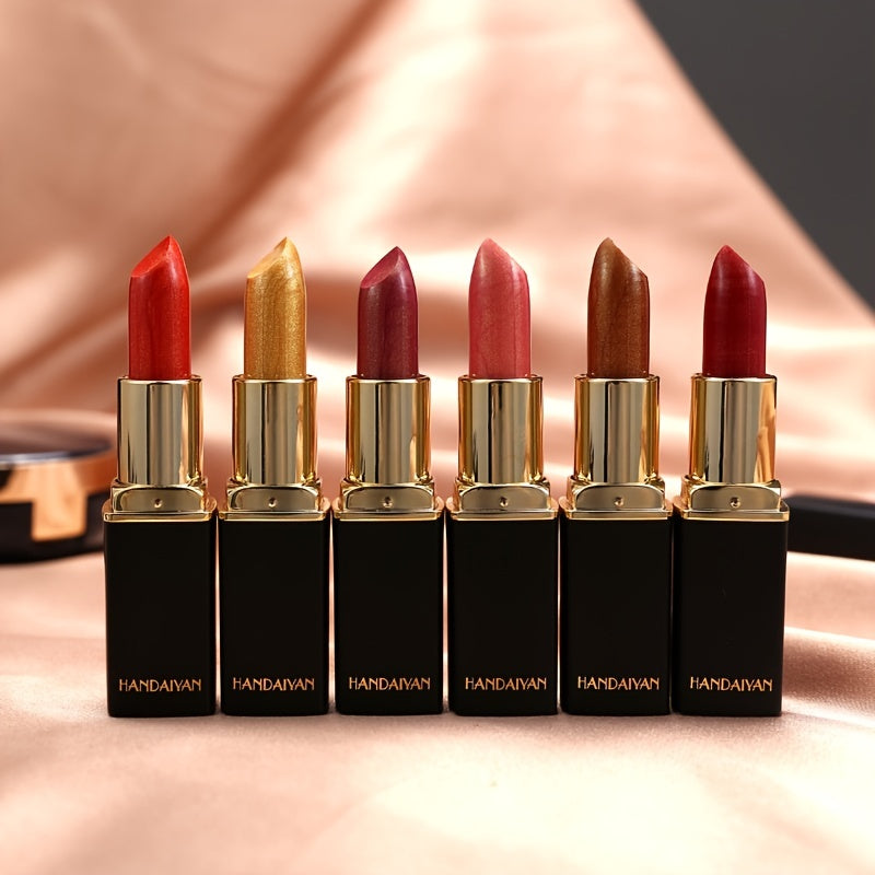 Mermaid Shiny Lipsticks - 9 Colors, Metallic Pearly Temperature Changing Lipsticks with Long Lasting Shimmer and Glitter Valentine's Day Gifts For Music Festival