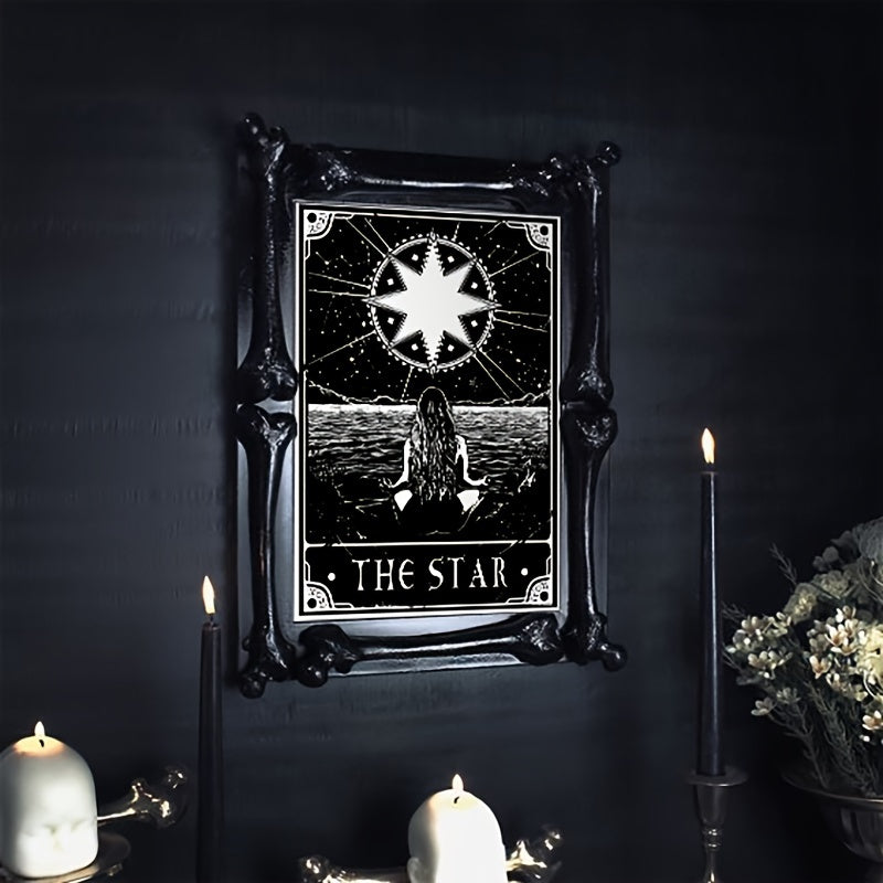6pcs/set Black White Tarot Posters Wall Art, Living Room Bedroom Modern Wall Painting No Frame