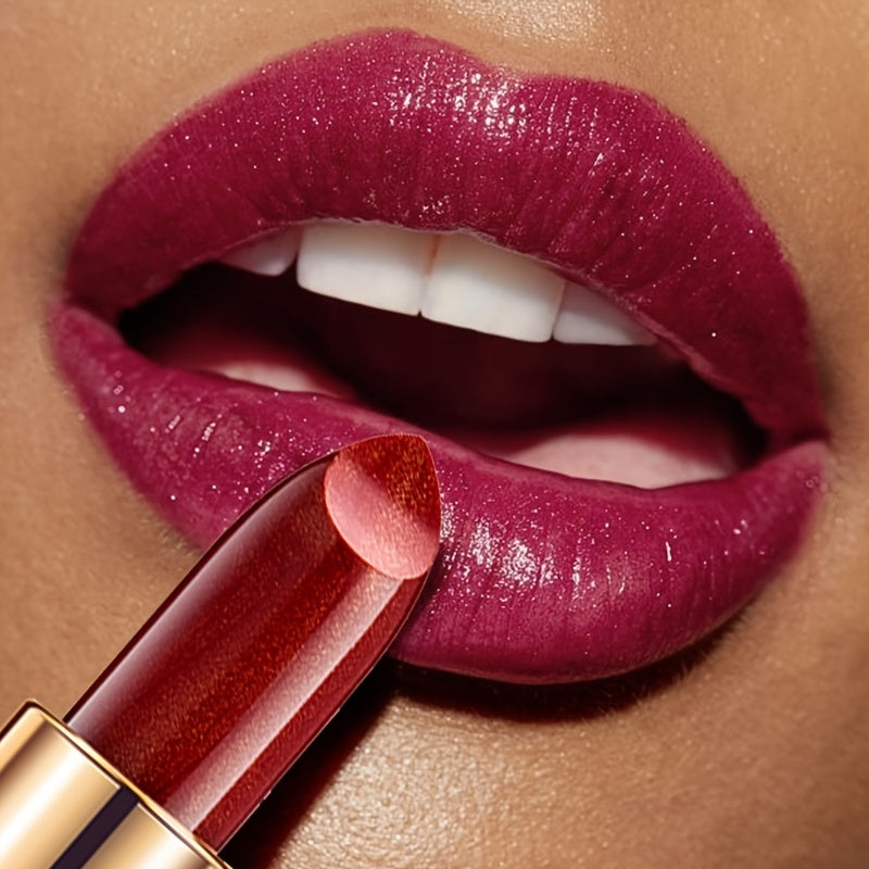 Mermaid Shiny Lipsticks - 9 Colors, Metallic Pearly Temperature Changing Lipsticks with Long Lasting Shimmer and Glitter Valentine's Day Gifts For Music Festival