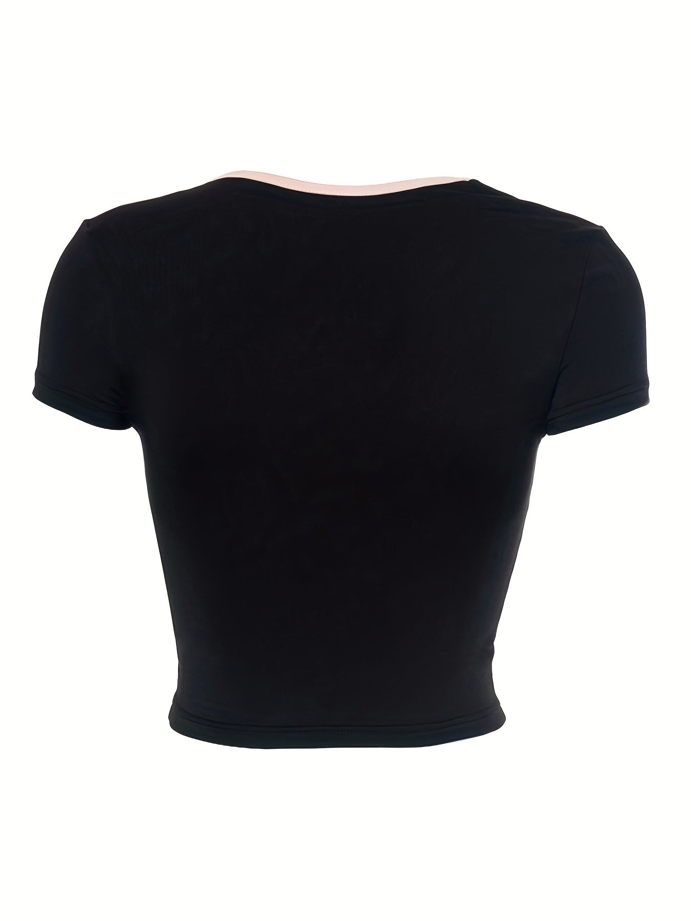 Sexy Bow Tie Cropped T-Shirt - Short Sleeve, Slim Fit, Coquette Y2K Style, Women's Clothing for Fashionistas - Perfect for Date Nights, Casual Outings, and Summer Events