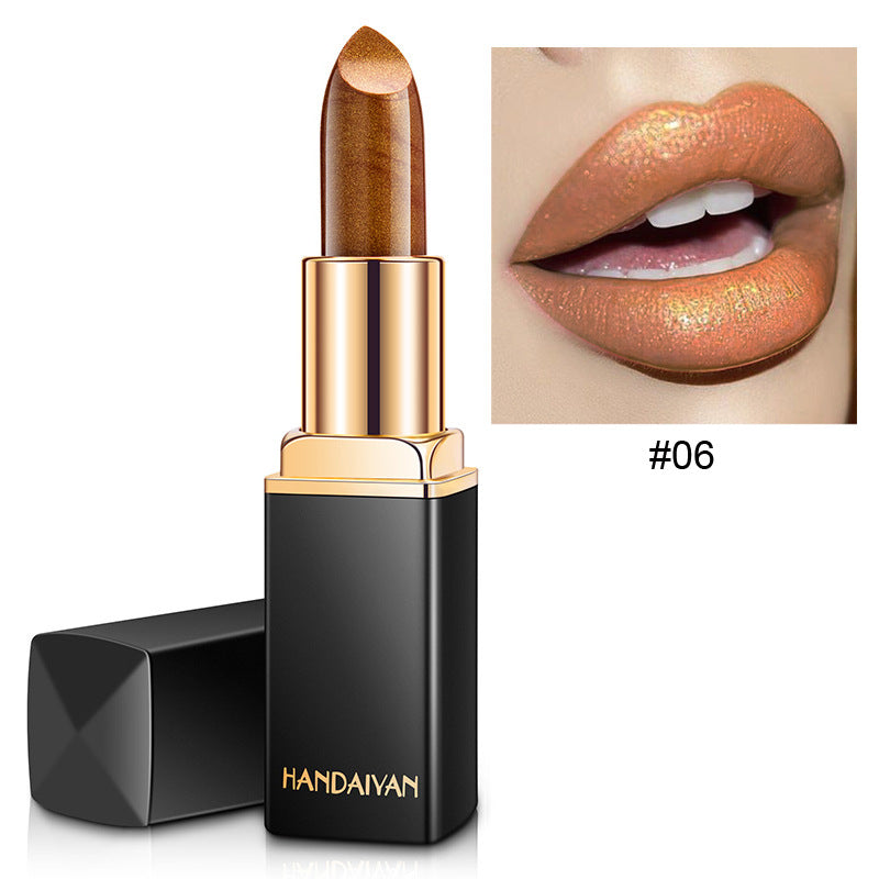 Mermaid Shiny Lipsticks - 9 Colors, Metallic Pearly Temperature Changing Lipsticks with Long Lasting Shimmer and Glitter Valentine's Day Gifts For Music Festival
