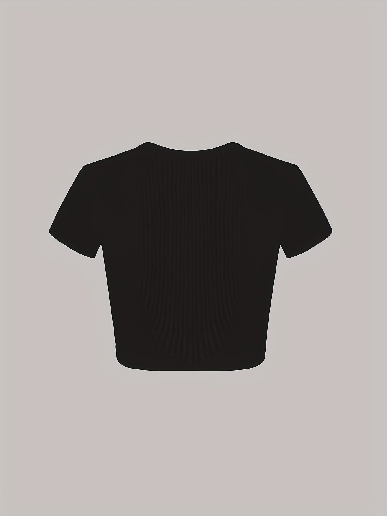 Letter Embroidery Crop T-Shirt, Y2K Short Sleeve T-Shirt For Spring & Summer, Women's Clothing
