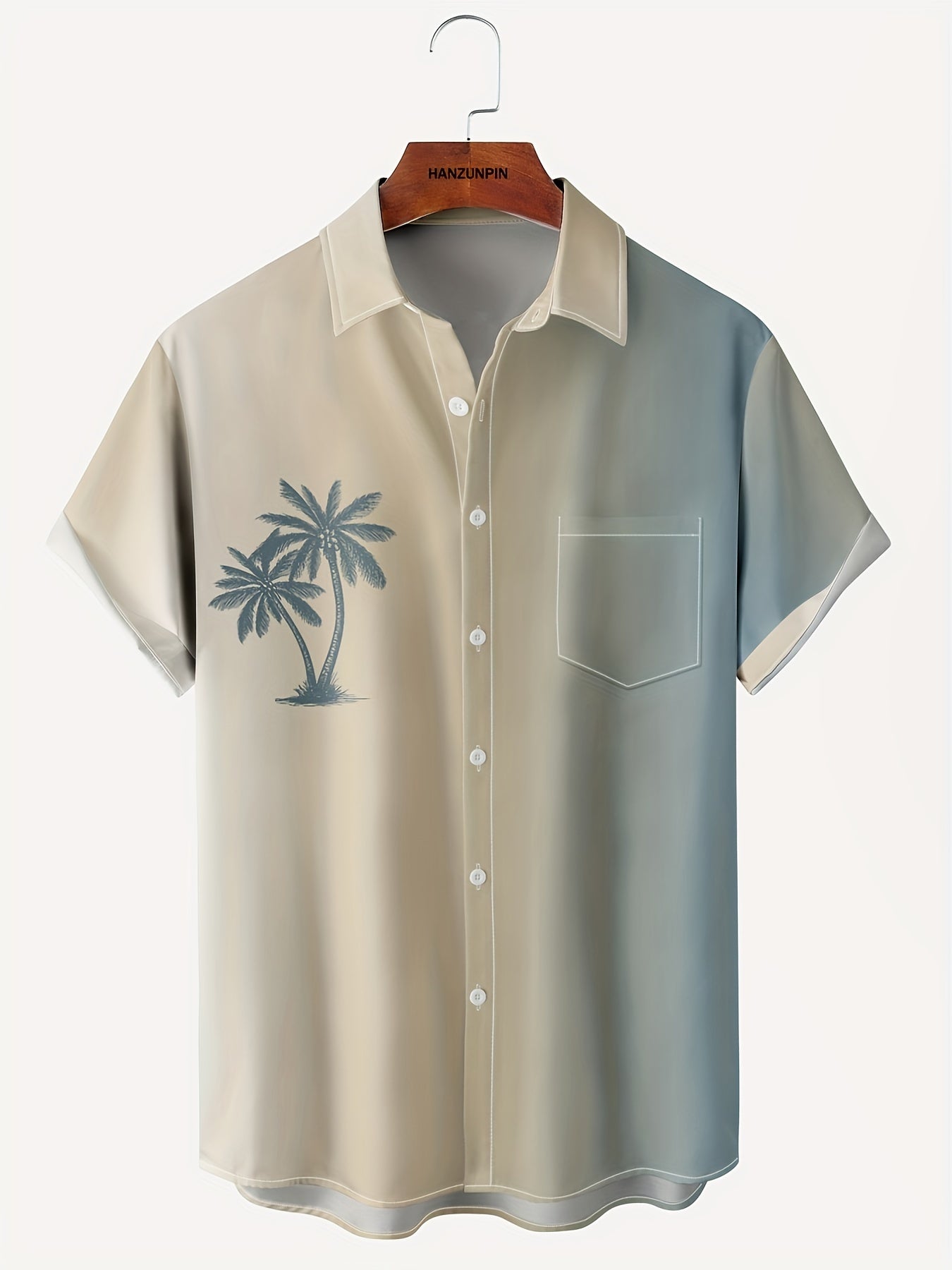 Men's Coconut Tree Print Hawaiian Shirt