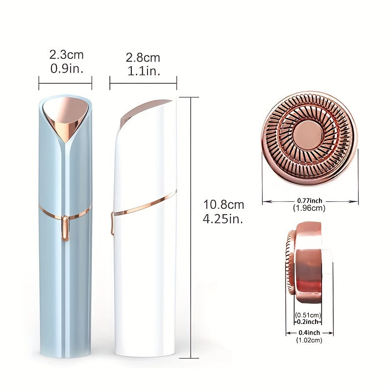 Painless USB Rechargeable Facial Hair Remover - Eyebrow Face Razor Trimmer for Women - Lips, Body, Arms, Mustaches, Fuzz, and Chin