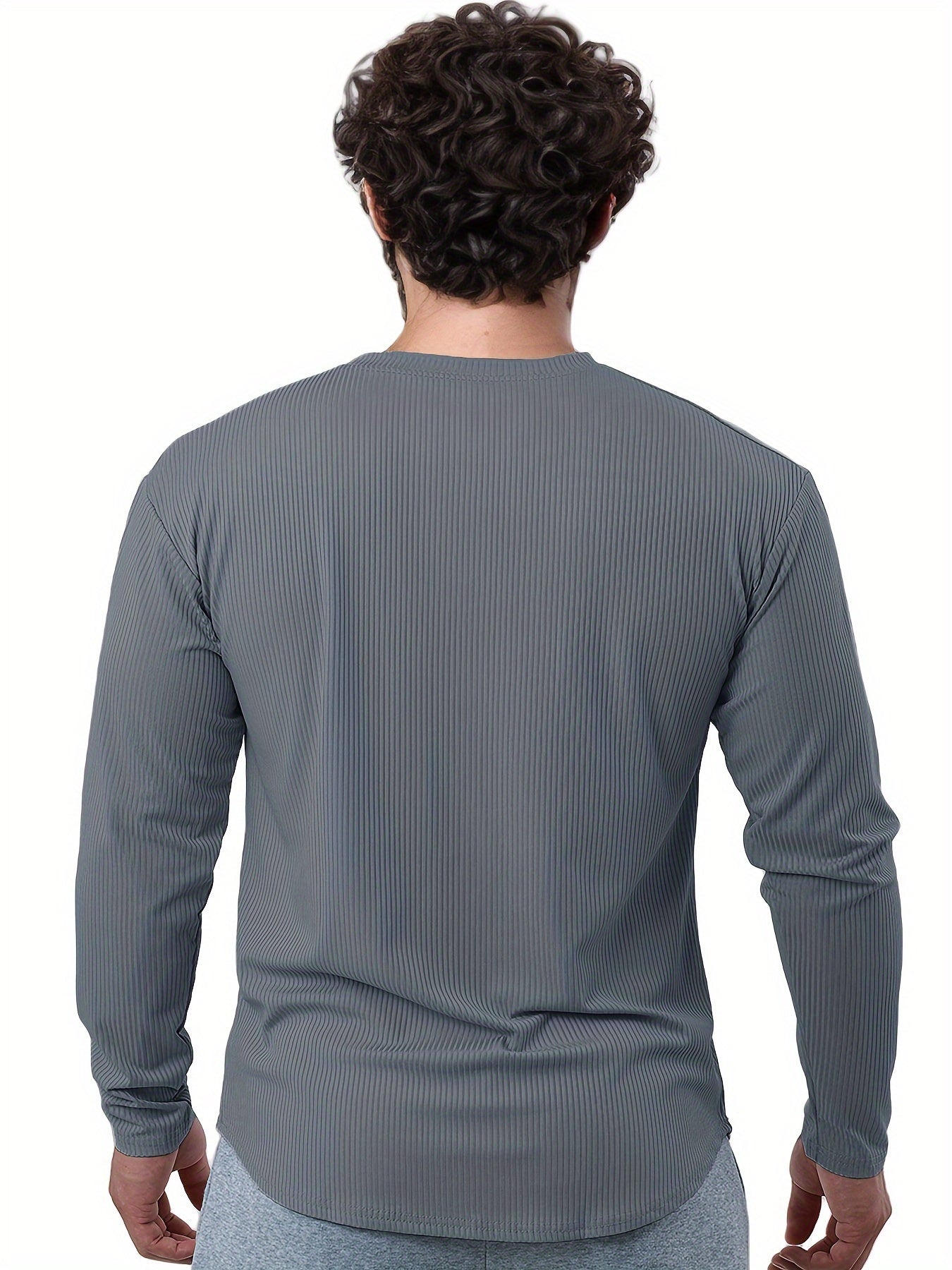 Men'S Quick-Dry Stretch Athletic Long Sleeve T-Shirt - Slim Fit Basketball Training Top with Letter Print, Breathable High-Elasticity Fabric for Spring & Fall Sports, Workout Shirts