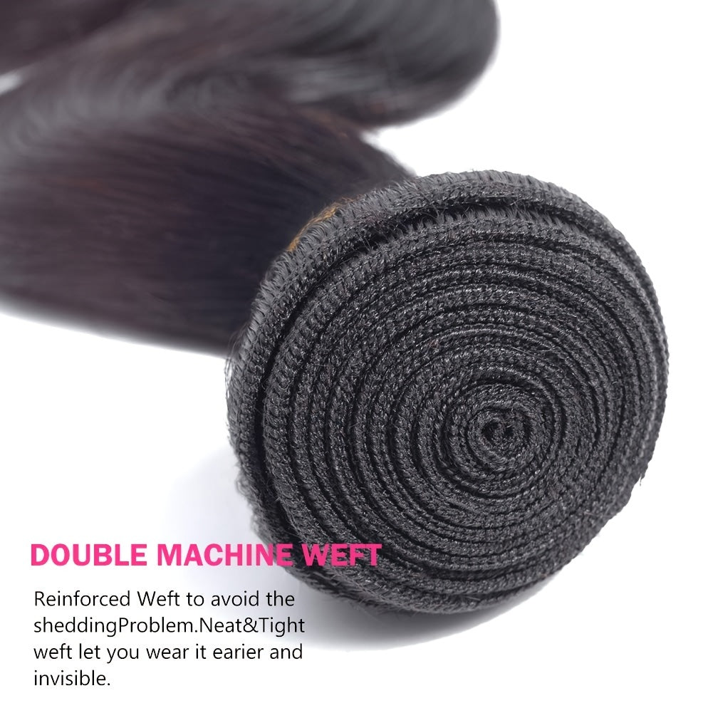 10A Brazilian Body Wave Hair Extensions - 3-Pack Human Remy Hair Bundles, Naturally Lustrous & Tangle-Free, Premium Quality for Women, 10-32 Inch Lengths