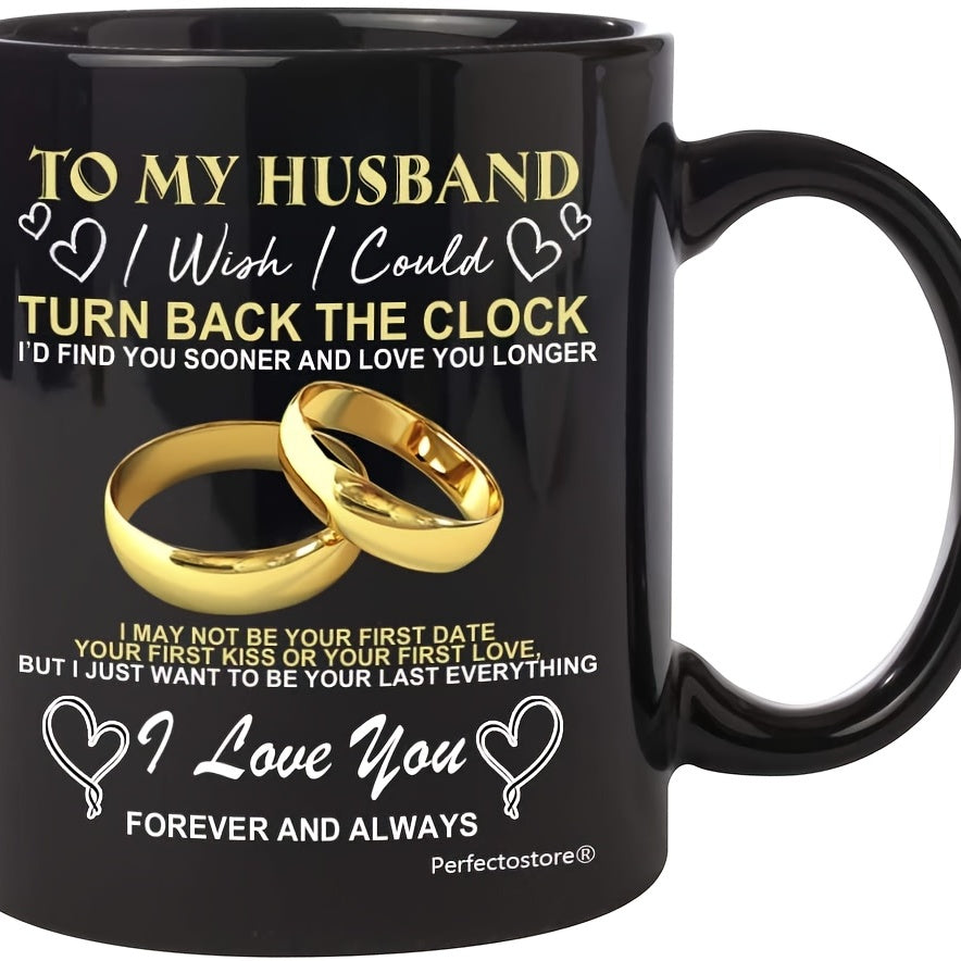 1pc 11oz Insulated Ceramic Mug - Spill-Proof, BPA-Free, Reusable, and Durable - Perfect for Hot or Cold Drinks, Valentines Day, Wedding Anniversary, Birthday, and Fathers Day Gift