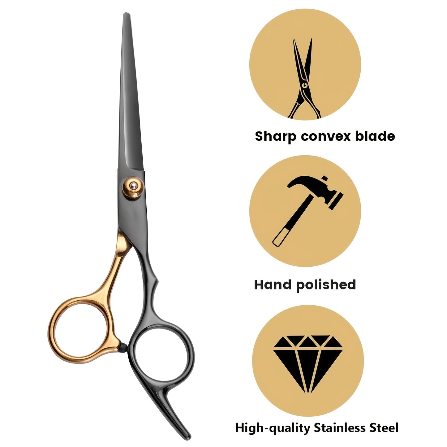 1pc Professional Barber Scissors, Hair Cutting Scissors, Hair Thinning Shears, Salon Hairdressing Scissors