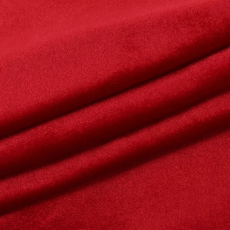 Sexy V Neck Long Sleeve High Split Long Maxi Dress Night Club Prom Wedding Party Dresses Women Evening Elegant Red Velvet Dress