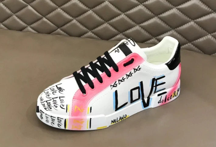 Top Quality Luxury Brand Designer Fashion Men and Women Casual Sneaker Full Leather Casual Shoes