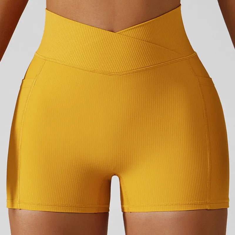 PASUXI Seamless Ribbed Workout Outfits for Women 2/4 Piece Sport Bra High Waist Shorts Yoga Leggings Sets Fitness Gym Clothing