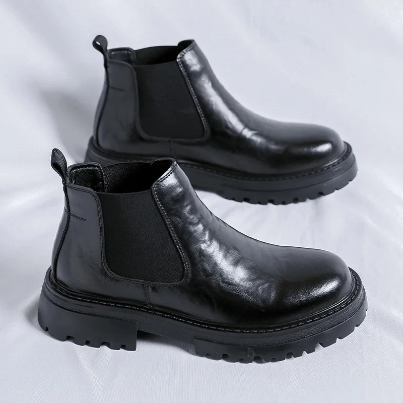 Gentlemen Good Looking Chelsea Ankle Boots Comfortable Wedding Dress Shoes Classy Design Boots for Men