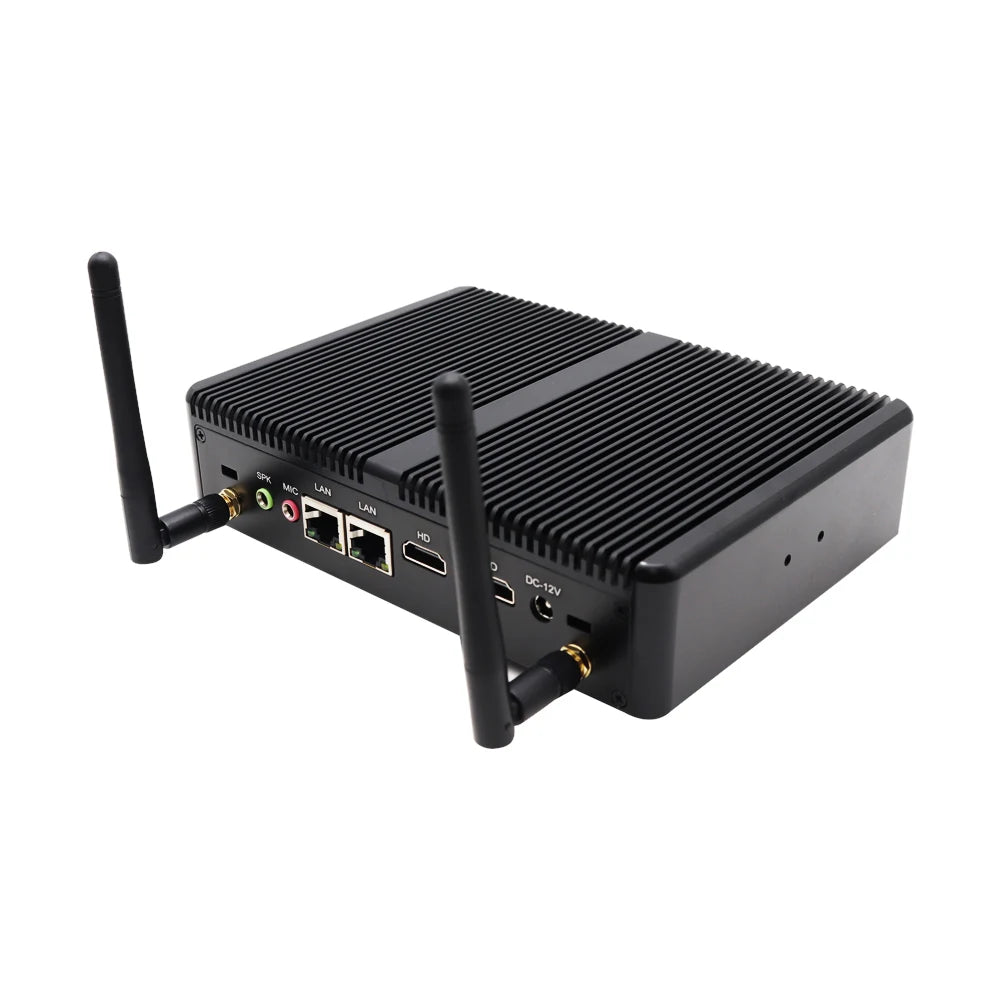 Cheap Fanless Mini PC HTPC N3150/N3160 2.08GHz Quad Core Dual RJ45 2*HD-MI 4xUSB 3.0 2xUSB 2.0 Linux Office Computer
