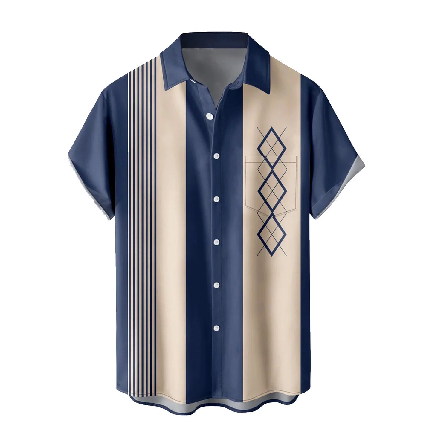 Men's Short-sleeve Shirts for Summer Featuring a Simple Design That's Effortlessly Versatile.