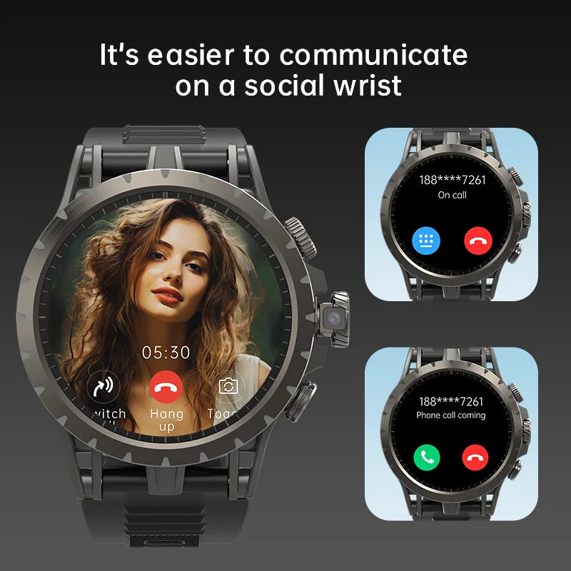 Big Screen Q85 Round Relogio Smartwatch 4G Sport Fitness Smart Watch Connects With Sim Card Camera Montre Intelligente