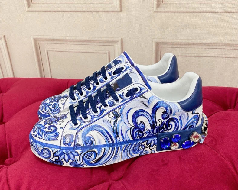 Top Quality Luxury Brand Designer Fashion Men and Women Casual Sneaker Full Leather Casual Shoes
