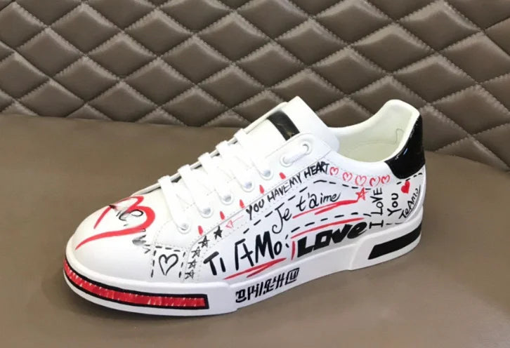 Top Quality Luxury Brand Designer Fashion Men and Women Casual Sneaker Full Leather Casual Shoes