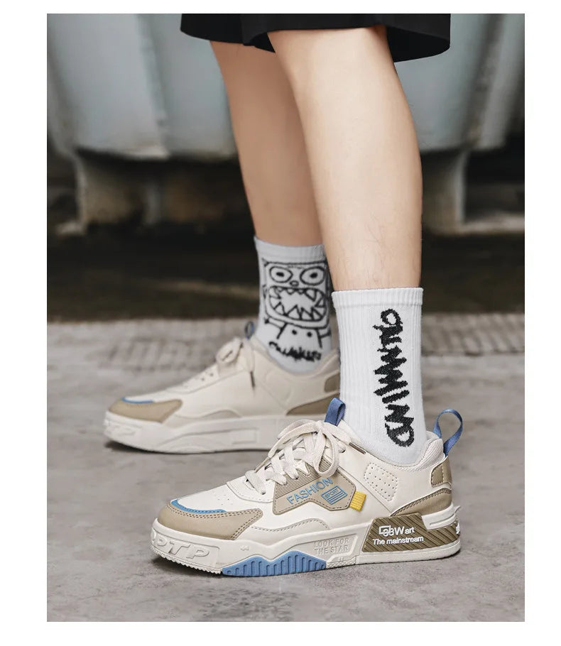 2025 summer new all-in-one fashion leisure sports youth thick sole fashion shoes small white shoes men's board shoes light