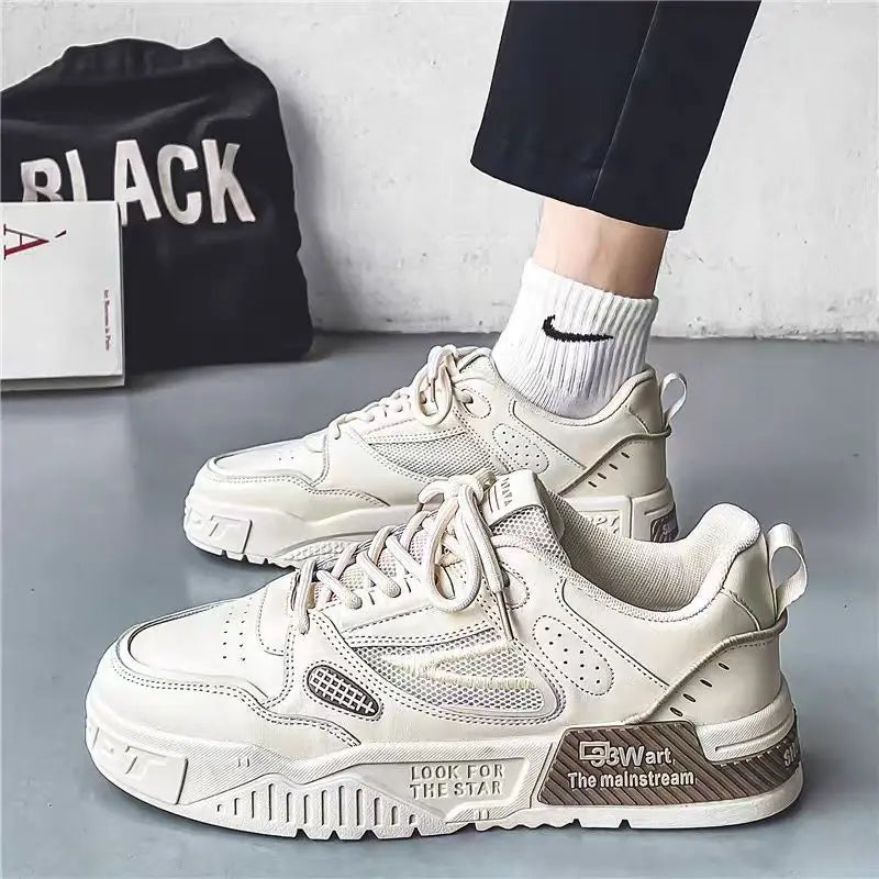 Mens Shoes Fashion Outdoor Casual Shoes Lace Up Platform Skateboard Shoe Training Shoes for Men Non Slip Sneaker Tenis Masculino