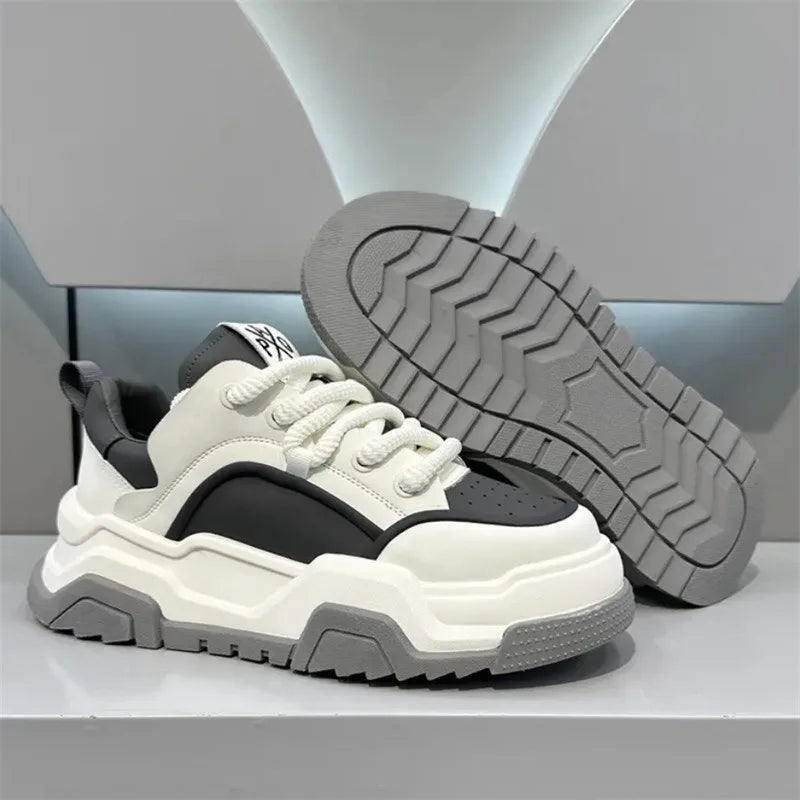 Designer Style Men Shoes White Comfortable Thick Platform Sneakers Fashion Casual Shoes Men 2025 New Brand Sports Trainers Tenis