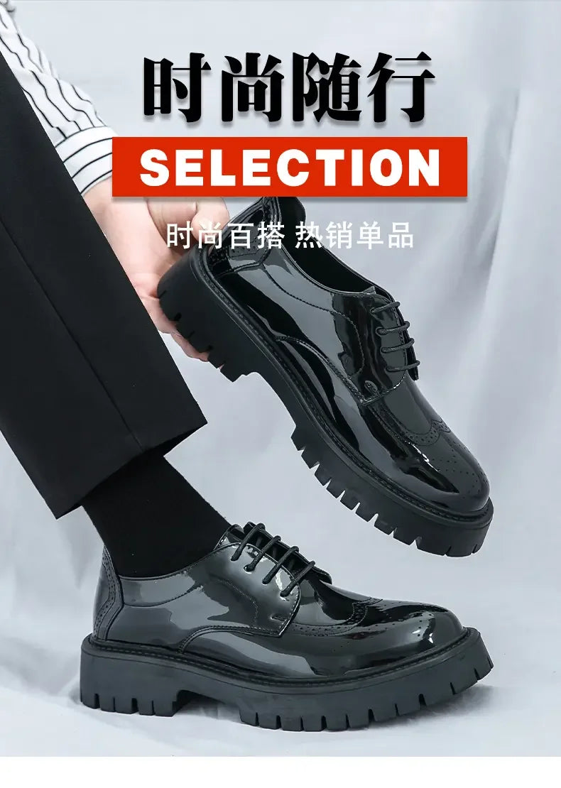 Men's Loafers Luxury Brand Leather Dress Shoes Breathable Slip-On Solid Formal Casual Shoes Handmade Designer Men Shoes Mocassin