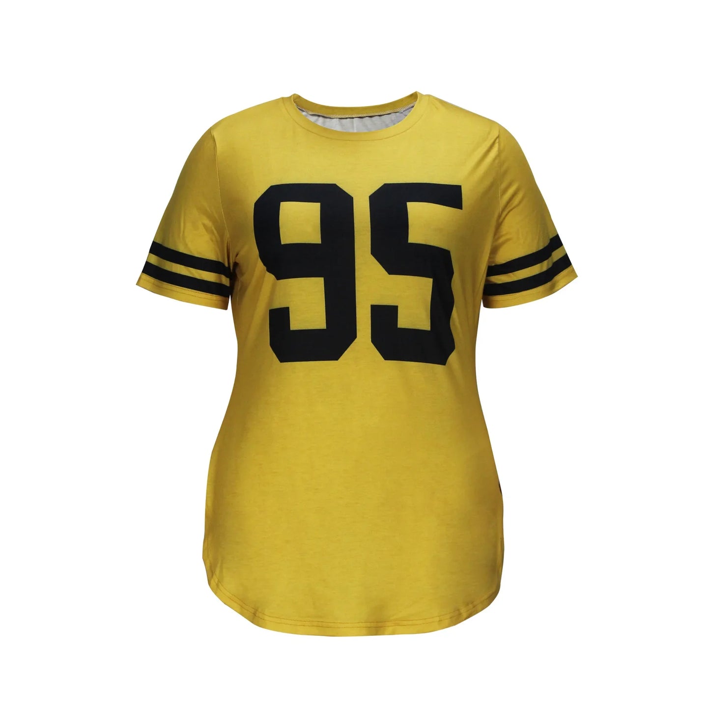 Plus Size Elegant Simple round Neck Long T-Shirt plus Size Printed Solid Color Cross-Border Spring Summer Women's Fashion Top