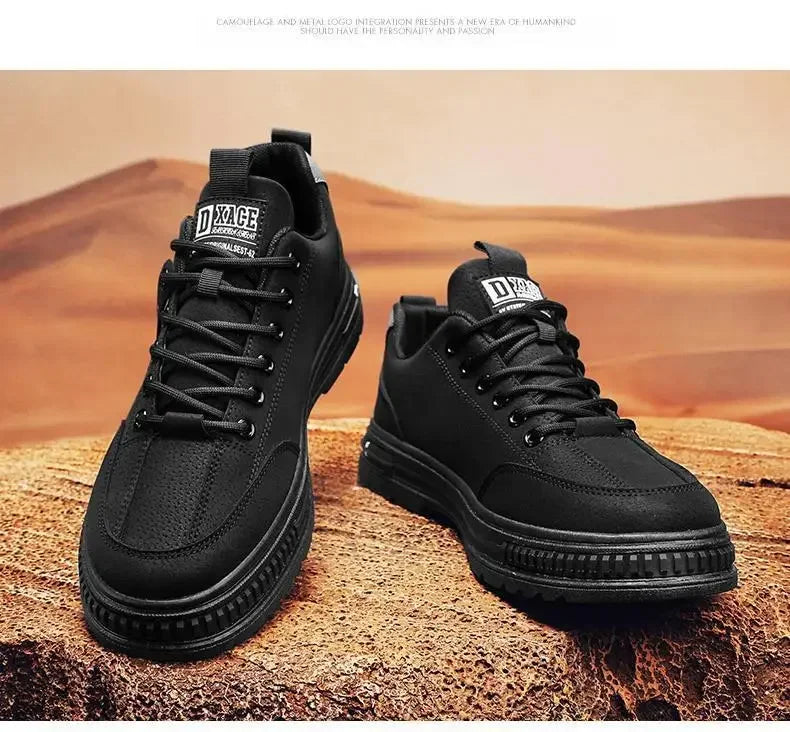 Men's new breathable labor protection shoes, men's trendy and versatile anti slip sports board shoes, workwear shoes