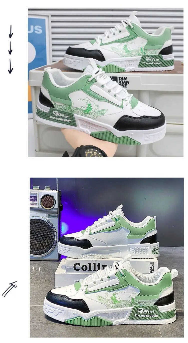 2025 spring and autumn new fashion all increase small white board shoes summer leisure sports high top tide shoes