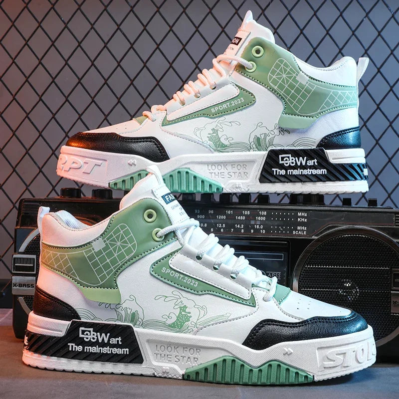 Daddy Shoes Male Sports Sneakers Trainers Street Culture Walking Footwear Man Men High Top Casual Shoes Personality Thick Soled