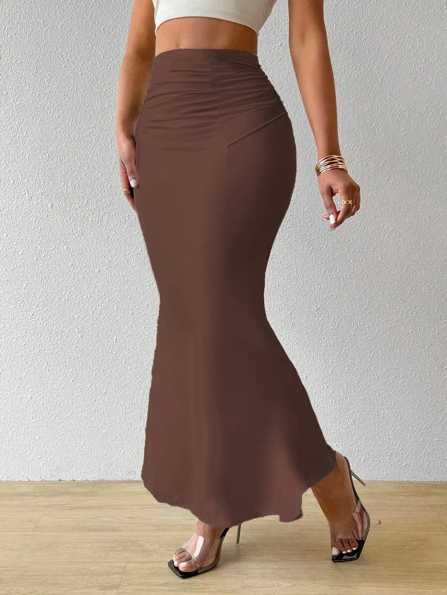 Long Skirts For Women Dressy Casual Graphic Zebra Print Pleated Skirts Spring New Fashion Elastic High Waist Geometry Streetwear