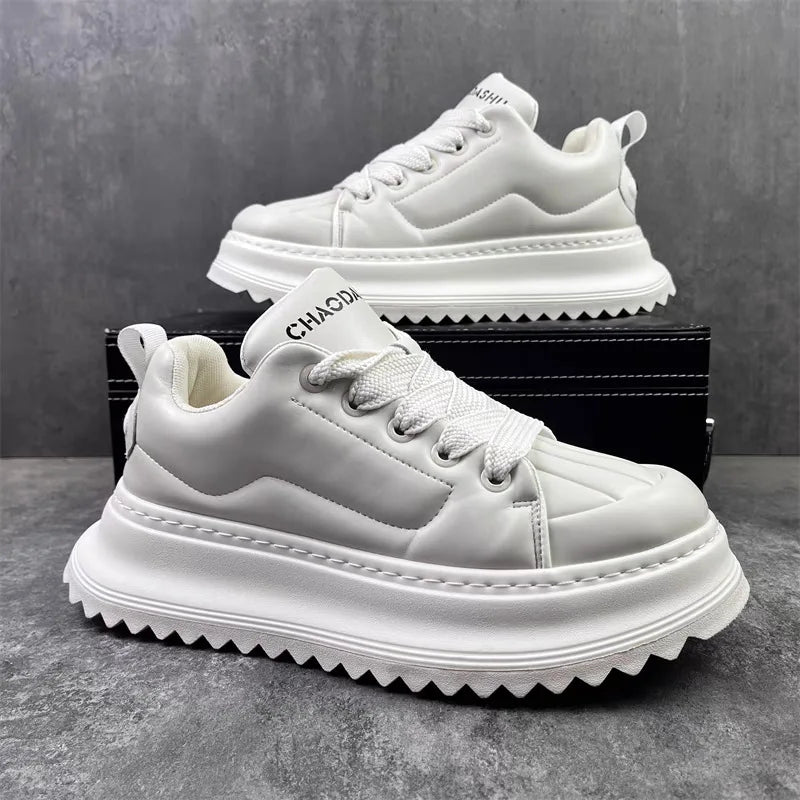 Men's Sneakers Chunky Sneaker 2025Fashion Designer Shoes Man Casual Leather Increased Internal Platform Board Shoes Outdoor Shoe
