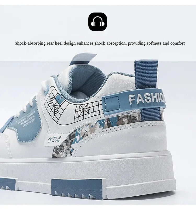 2025 Fashion Men Casual Platform Sneakes LaceUp Trainers Student Sneakes Mens Vulcanized Shoes Tennis Sneakers