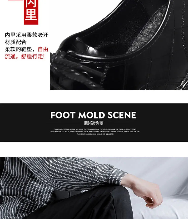 Men's Loafers Luxury Brand Leather Dress Shoes Breathable Slip-On Solid Formal Casual Shoes Handmade Designer Men Shoes Mocassin