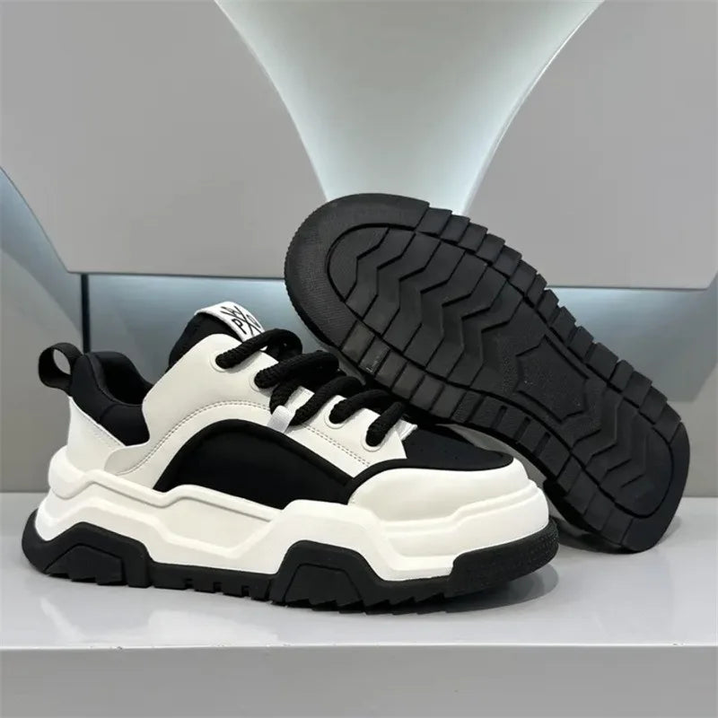 Designer Style Men Shoes White Comfortable Thick Platform Sneakers Fashion Casual Shoes Men 2025 New Brand Sports Trainers Tenis