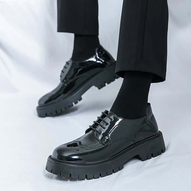 Men's Loafers Luxury Brand Leather Dress Shoes Breathable Slip-On Solid Formal Casual Shoes Handmade Designer Men Shoes Mocassin