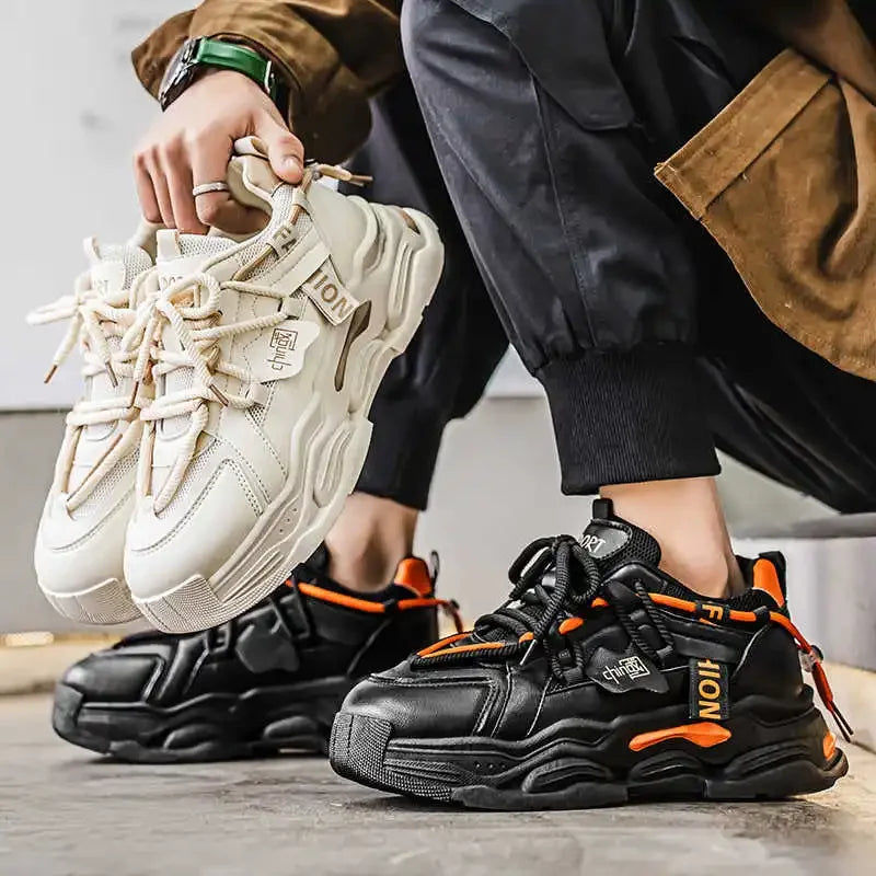Flat-heeled Height Increasing Man's Boots Size 47 Booties Sneakers Shoes Casual Sneakers Sports Wide Foot Trending