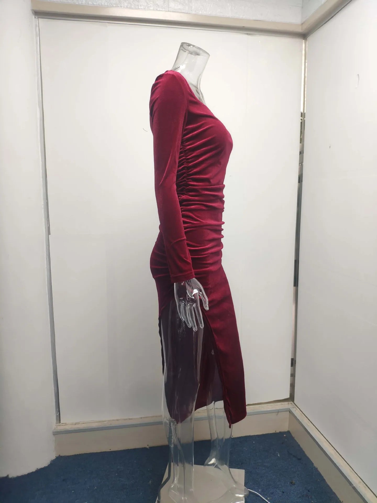Dress Women Summer 2022 Women Europe New Split Sense Pure Color Led High Waist Dresses Casual Vestidos OLNAL8752