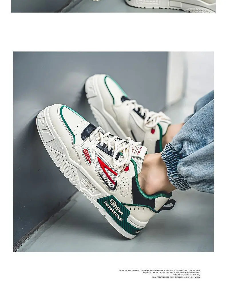Mens Shoes Fashion Outdoor Casual Shoes Lace Up Platform Skateboard Shoe Training Shoes for Men Non Slip Sneaker Tenis Masculino