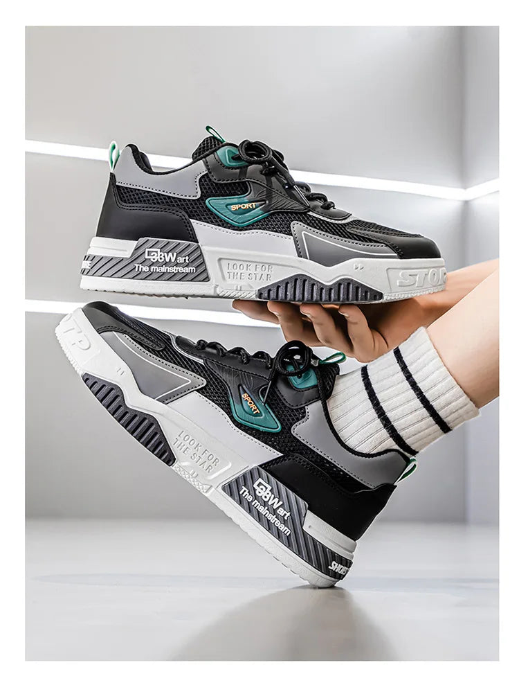 Men's Casual Sports Shoes Low-Top Fashion Trend Mesh Men Skateboard Shoes New 2025 Summer Outdoor Sports Shoes Tenis Masculino