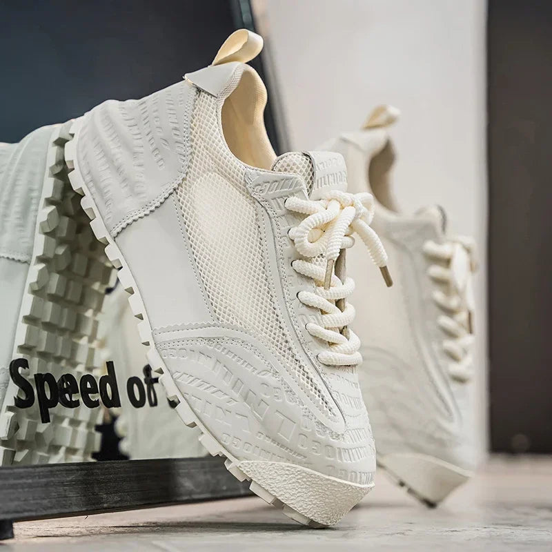 New Mens Shoes Large Size Breathable Sneakers Breathable Composite Seiko Upper Thickened Anti-slip Wear-resistant Soles Shoe