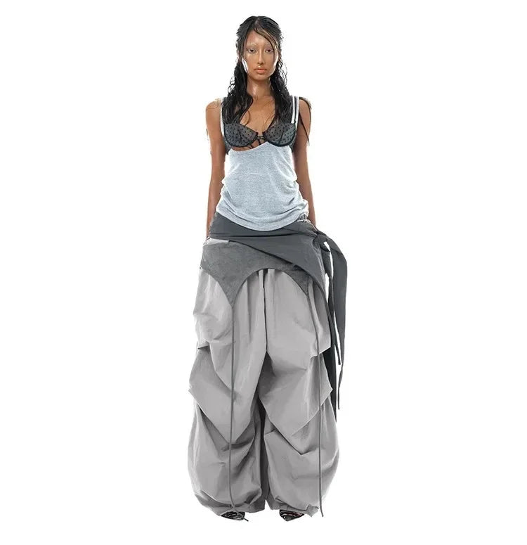 Cool American High Street Loose Casual Pants Women's Fashionable Jazz Wide Leg Pants Versatile Comfortable Workwear Trousers
