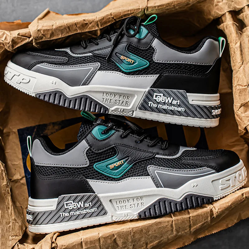 Men's Casual Sports Shoes Low-Top Fashion Trend Mesh Men Skateboard Shoes New 2025 Summer Outdoor Sports Shoes Tenis Masculino