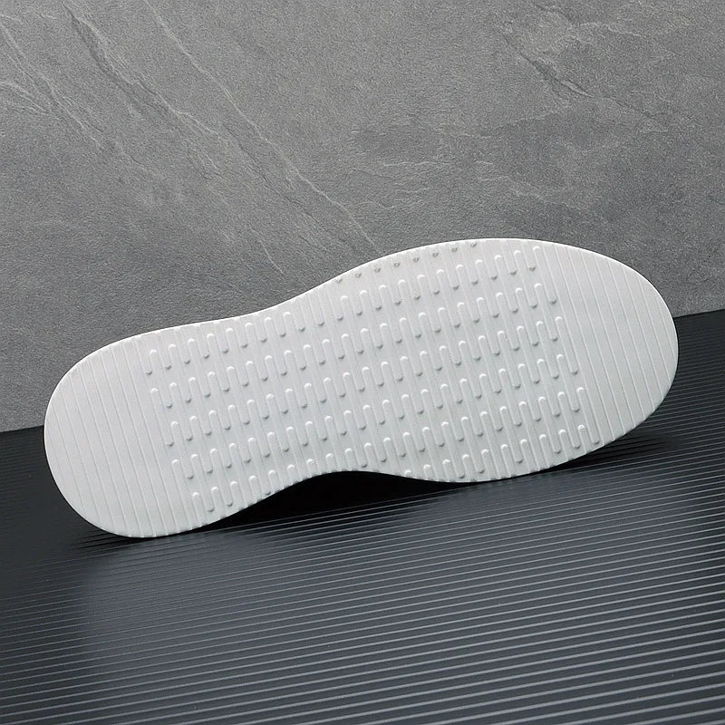 Men's Height Increasing Shoes New White Fashion Breathable Thick Soled Flat Shoes Trend Versatile Casual Board Shoes man