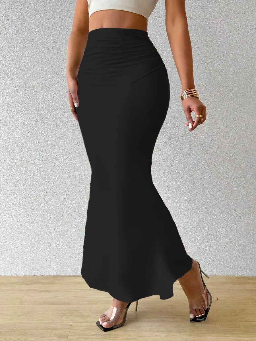 Long Skirts For Women Dressy Casual Graphic Zebra Print Pleated Skirts Spring New Fashion Elastic High Waist Geometry Streetwear