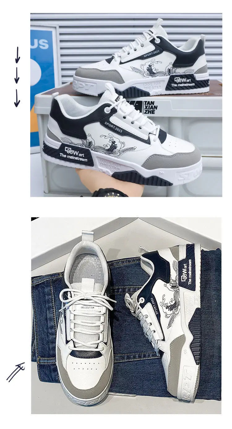 2025 spring and autumn new fashion all increase small white board shoes summer leisure sports high top tide shoes