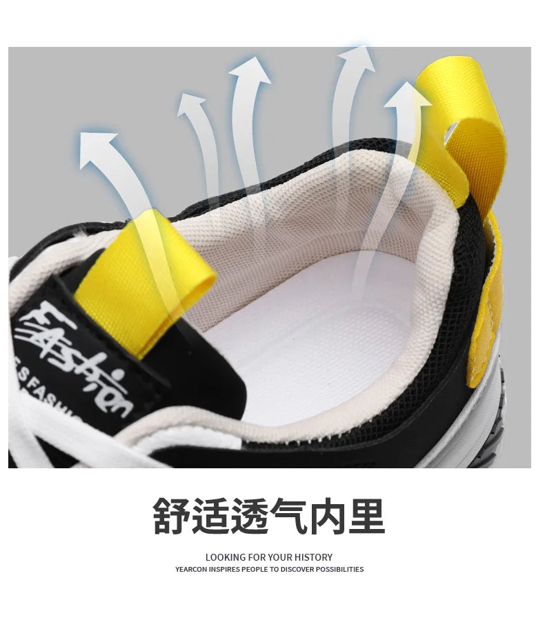 2025 summer new all-in-one fashion leisure sports youth thick sole fashion shoes small white shoes men's board shoes light