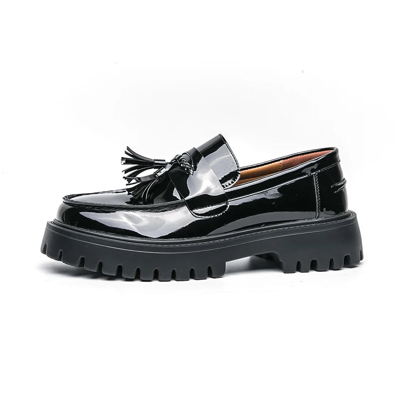 Casual Shoes Mens Comfortable Driving Loafers Light Moccasins Men Fashion Sequins Bling Party Wedding Black Dress Flats Tassel