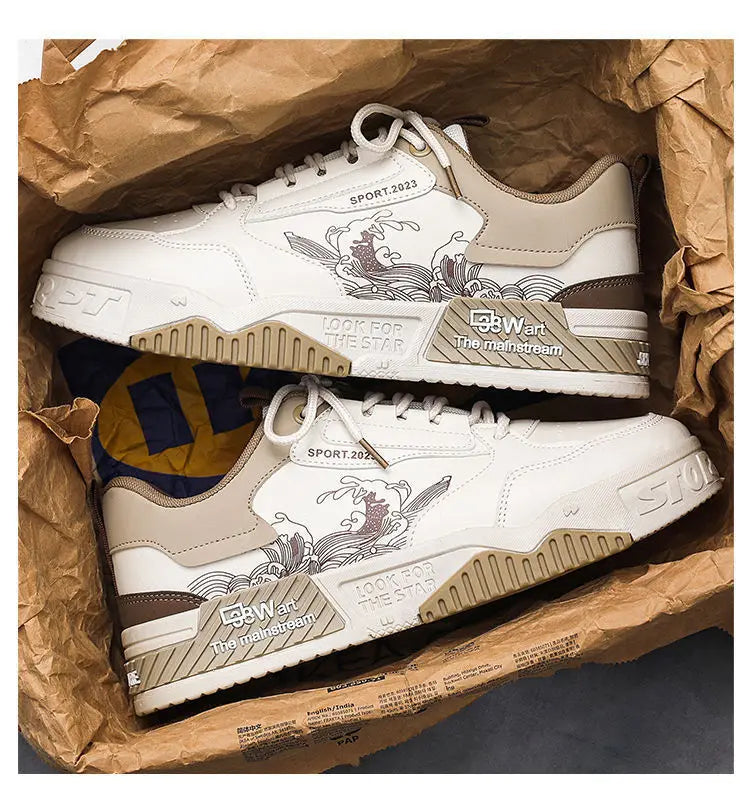 2025 spring and autumn new fashion all increase small white board shoes summer leisure sports high top tide shoes