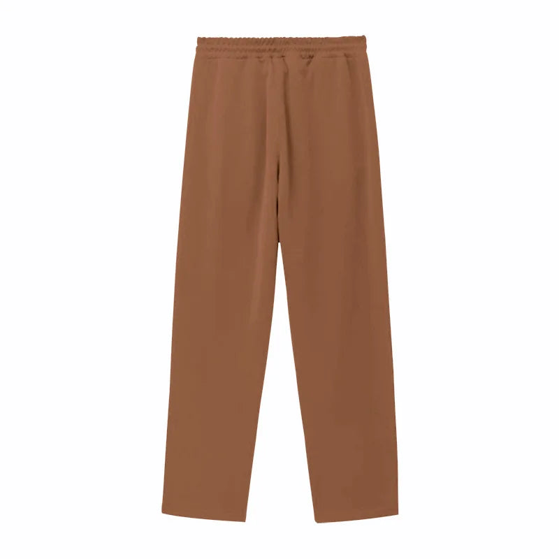 2024 Casual Sports Breasted Pants Men's Autumn New Button Loose Straight Drawstring Oversized Sweatpants Trousers Free shipping
