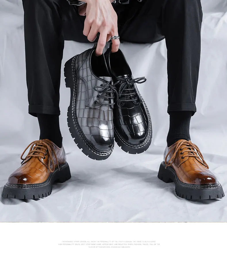 Men's Loafers Luxury Brand Leather Dress Shoes Breathable Slip-On Solid Formal Casual Shoes Handmade Designer Men Shoes Mocassin